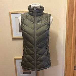 Columbia Omni Heat Brown Zip Up Quilted Vest Small
